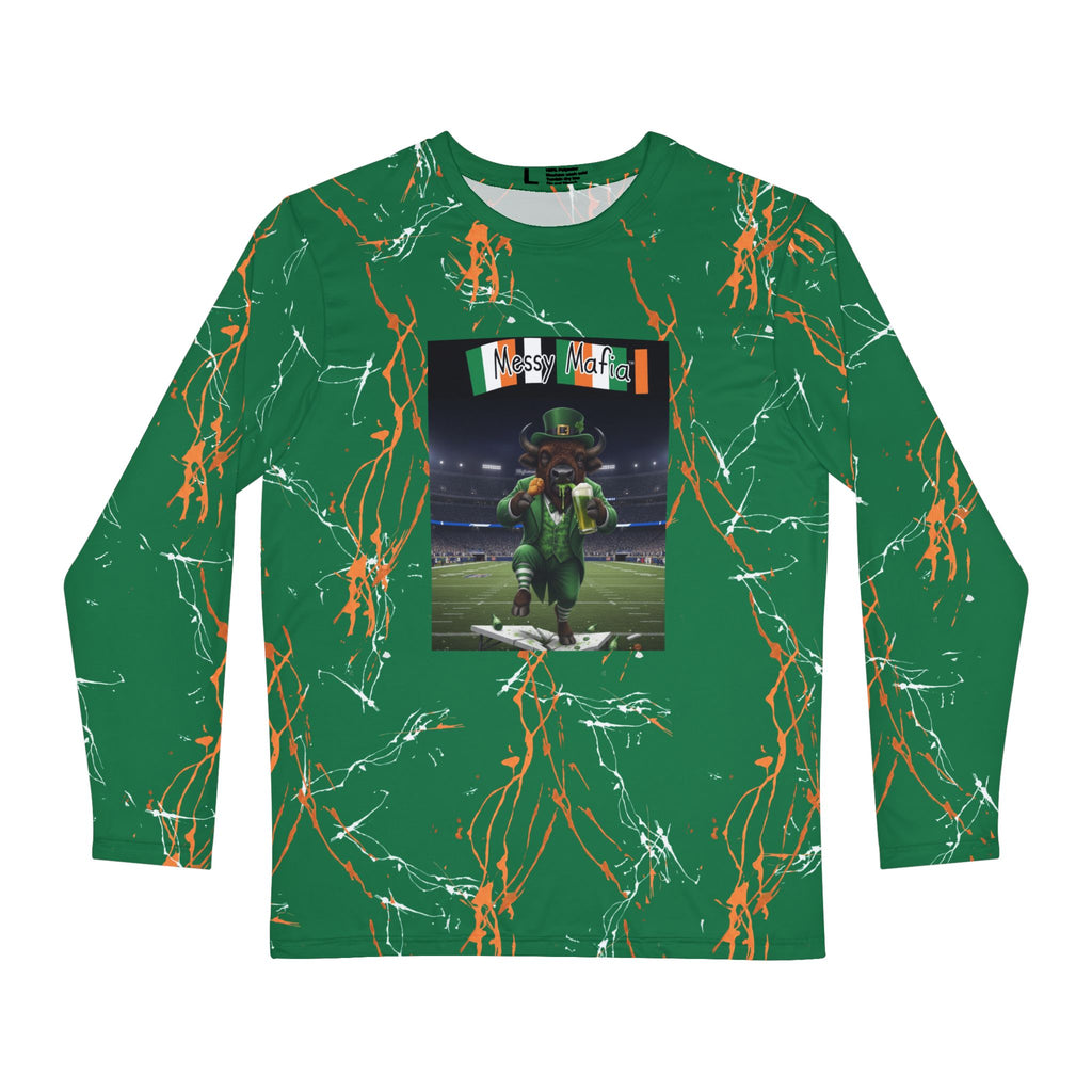 St. Paddy's Day- Messy Mafia- Buffalo Bison Leprechaun- custom long-sleeve Shirt