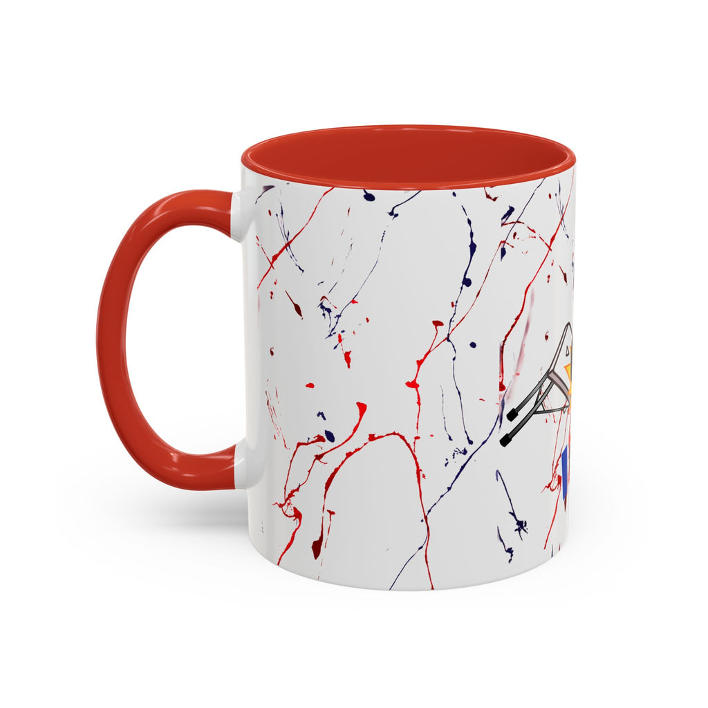 Buffalo football inspired Messy Mafia™ Accent Coffee mug featuring "Tailgating Ted"