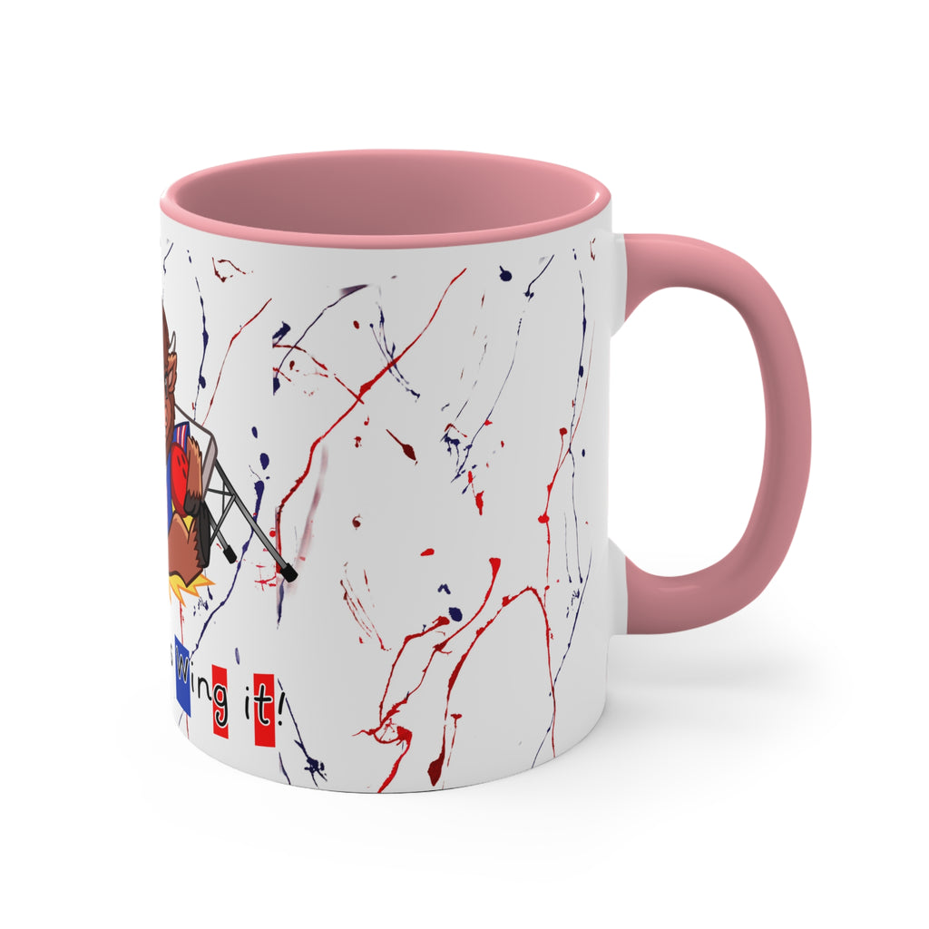Buffalo football inspired Messy Mafia™ Accent Coffee mug featuring "Tailgating Ted"11oz Accent Mug